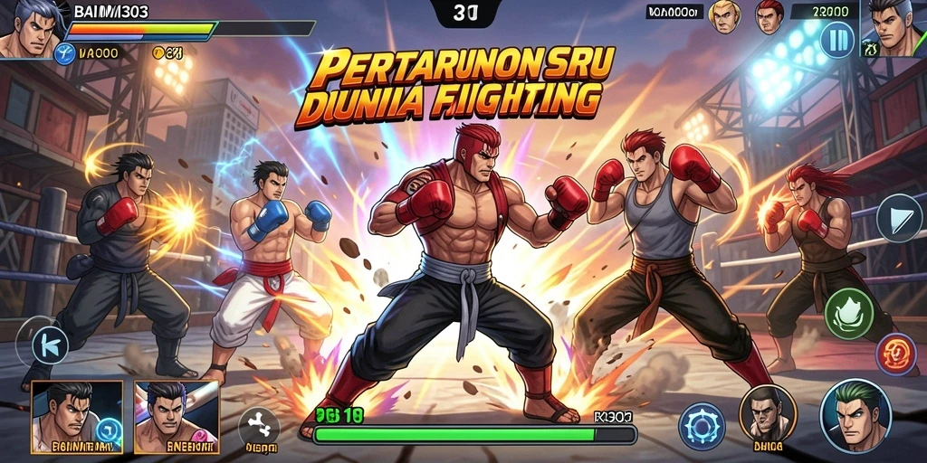 Screenshot gameplay BAIM303 menampilkan aksi pertarungan yang mendebarkan.