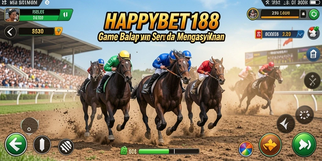 Screenshot utama HAPPYBET188 menunjukkan aksi balapan cepat dan mendebarkan.