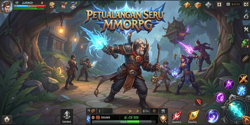 Tampilan gameplay JUARAGO yang dinamis dan menarik dalam dunia MMORPG.