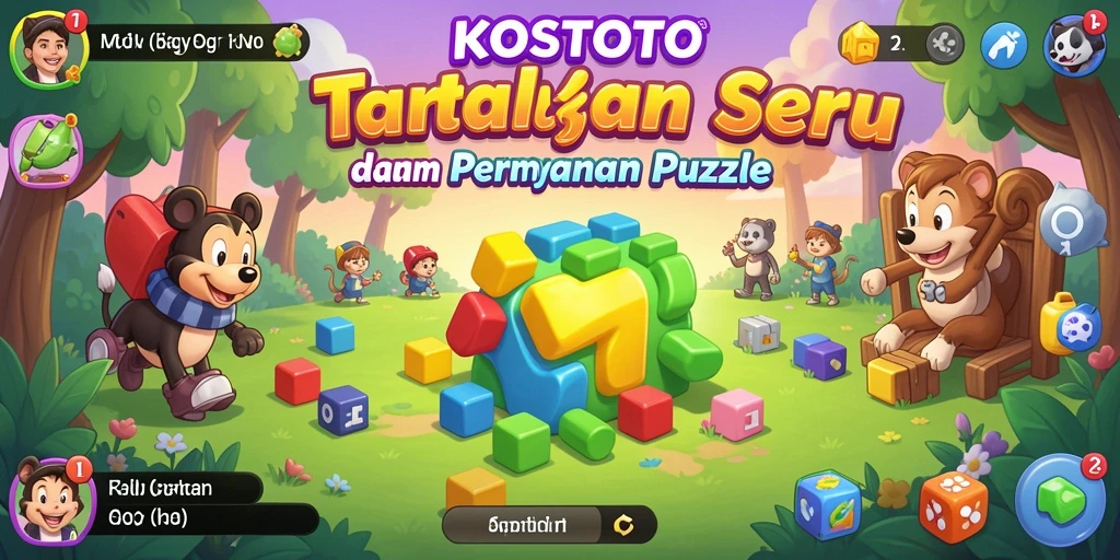 Screenshot utama KOSTOTO menampilkan gameplay menarik dalam teka-teki.