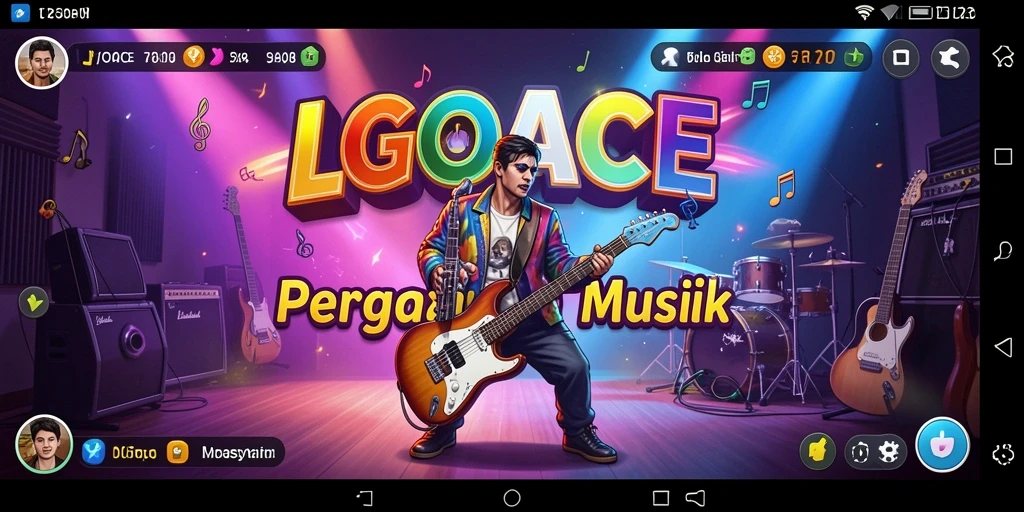 Tangkapan layar gameplay LGOACE yang menampilkan keseruan permainan musik.