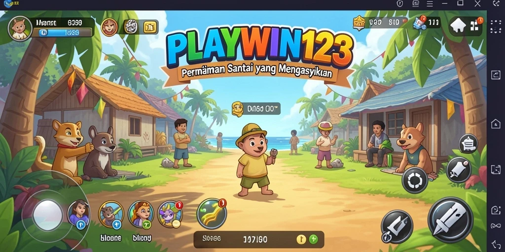 Tampilan gameplay menarik dari PLAYWIN123 dengan warna-warna cerah.