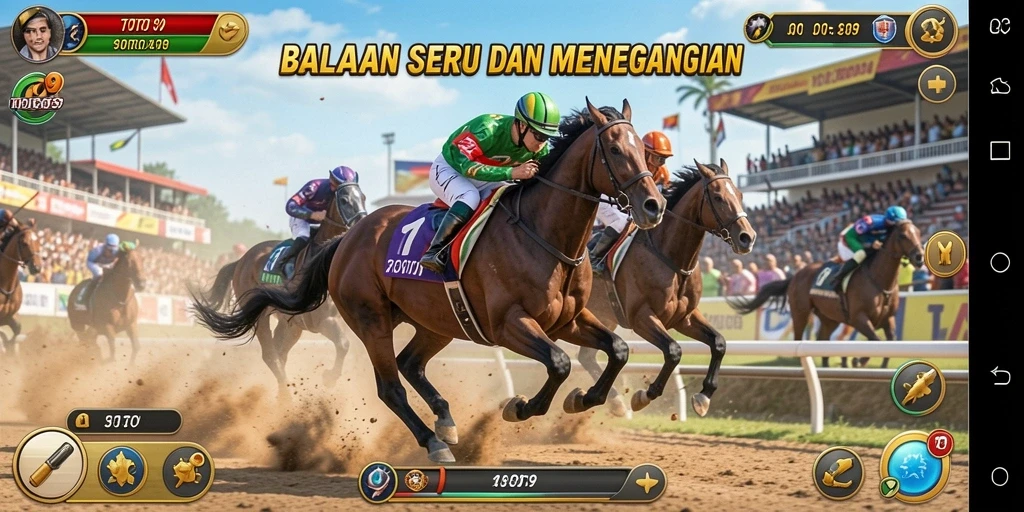 Gameplay balapan seru di TOTO9 dengan mobil yang cepat.